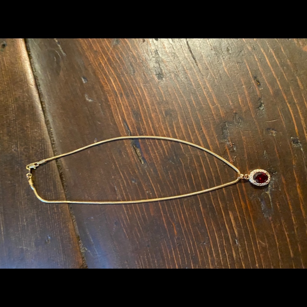 Ruby style necklace